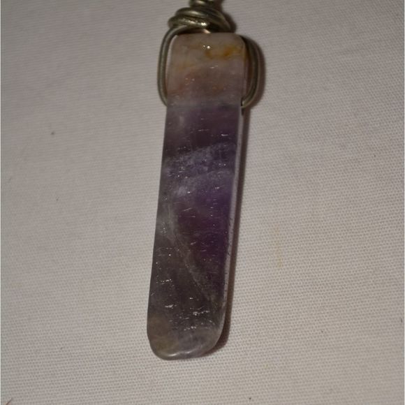 Amethyst Crystal Point Pendant Necklace - Picture 3 of 5